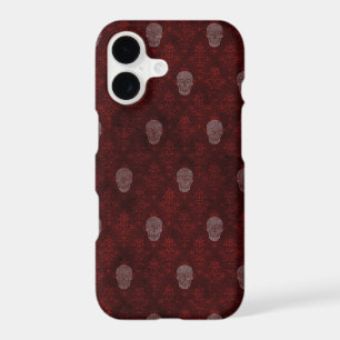 Falln Victorian Skulls Red