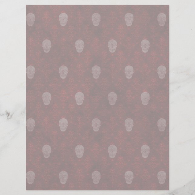 Falln Victorian Skulls Red (Front)