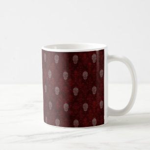 Falln Victorian Skulls Red Coffee Mug
