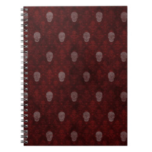 Falln Victorian Skulls Red Notebook