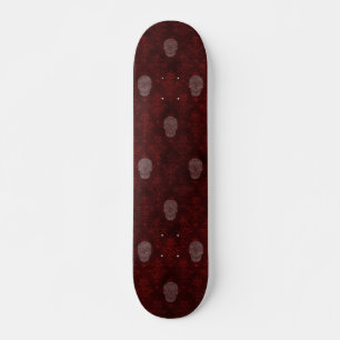 Falln Victorian Skulls Red Skateboard