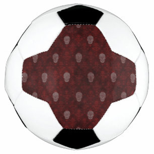 Falln Victorian Skulls Red Soccer Ball