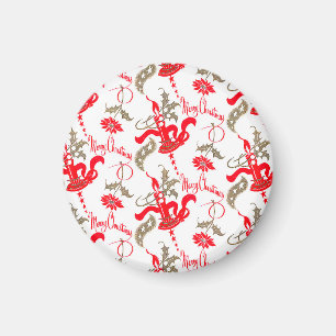 Falln Vintage Merry Christmas Candles Magnet