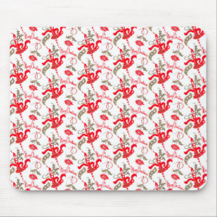 Falln Vintage Merry Christmas Candles Mouse Pad