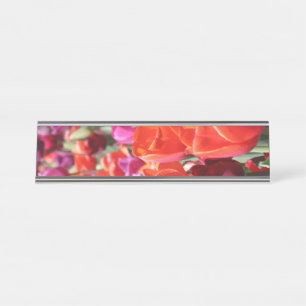 Falln Warm Tulips Desk Name Plate