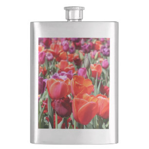 Falln Warm Tulips Hip Flask