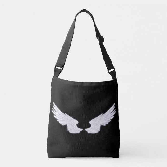 Falln White Angel Wings Crossbody Bag (Front)