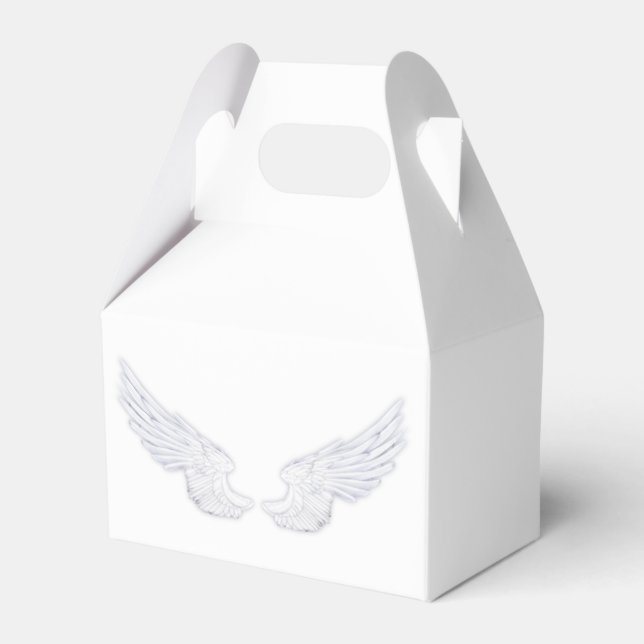Falln White Angel Wings Favour Box (Front Side)