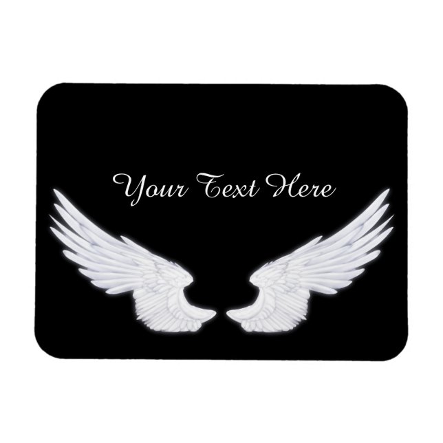 Falln White Angel Wings Magnet (Horizontal)