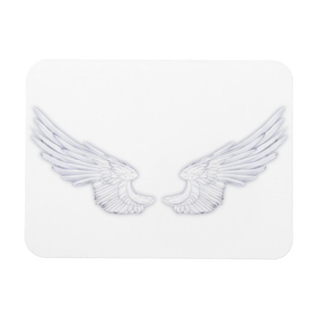 Falln White Angel Wings Magnet (Horizontal)