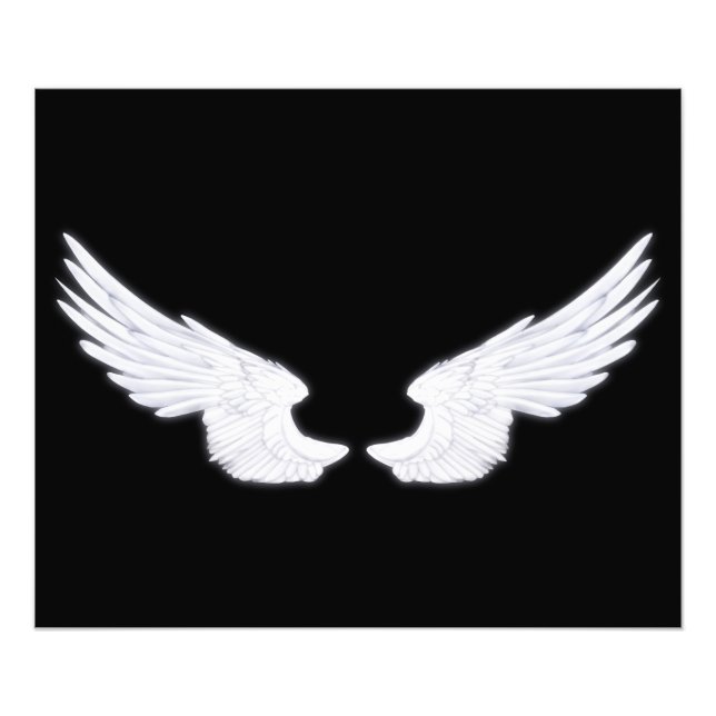 Falln White Angel Wings Photo Print (Front)