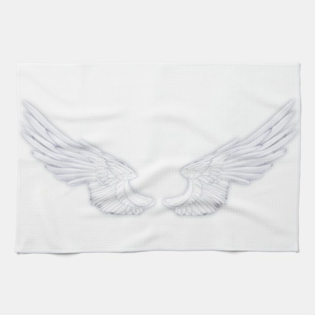 Falln White Angel Wings Tea Towel (Horizontal)