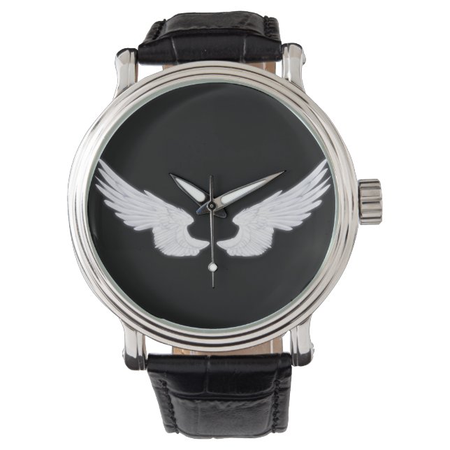 Falln White Angel Wings Watch (Front)
