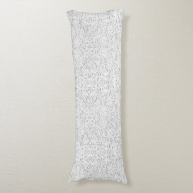 Falln White Lace Body Cushion (Front Vertical)