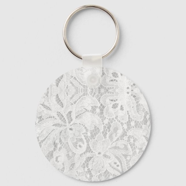 Falln White Lace Key Ring (Front)