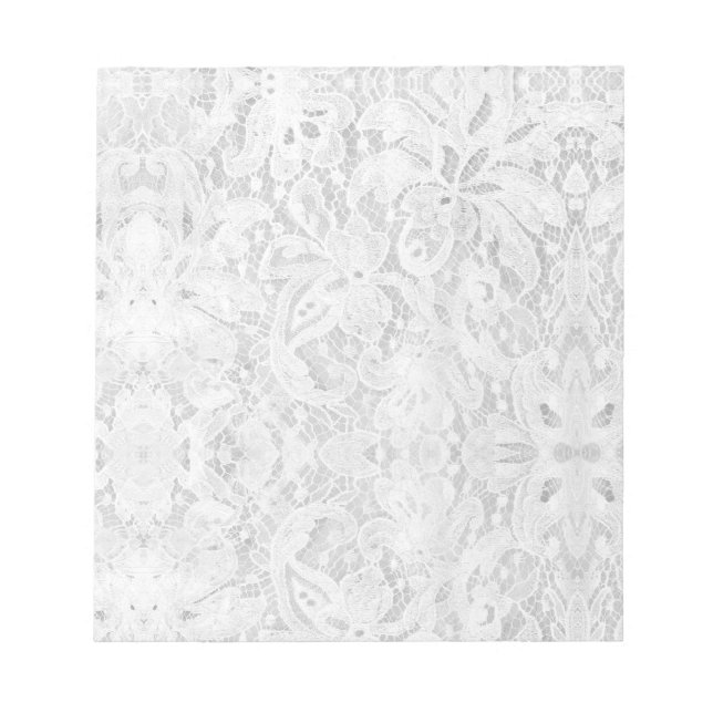 Falln White Lace Notepad (Front)