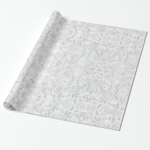 Falln White Lace Wrapping Paper