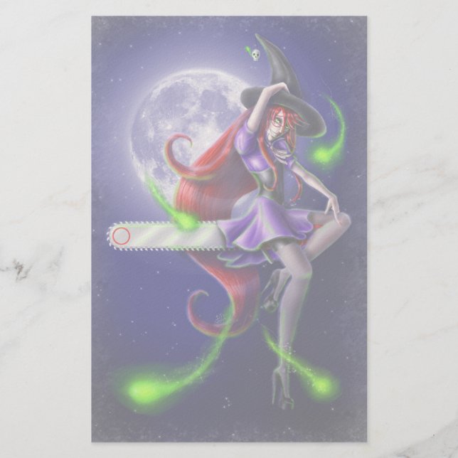 Falln Witchy PinUp Stationery (Front)