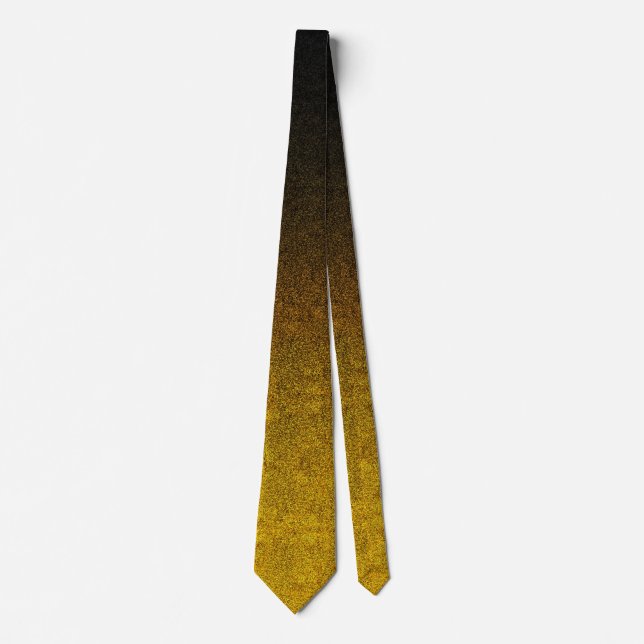 Falln Yellow & Black Glitter Gradient Tie (Front)