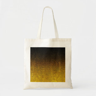 Falln Yellow & Black Glitter Gradient Tote Bag