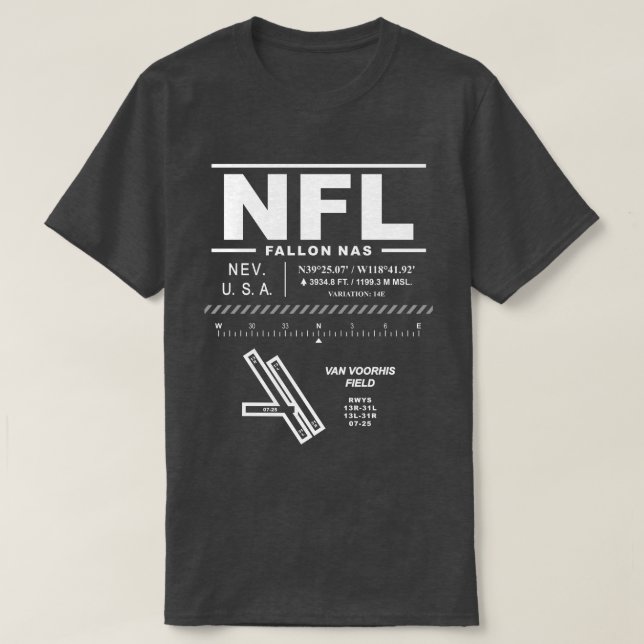 Fallon NAS Naval Air Station NFL T-Shirt (Design Front)