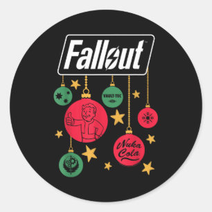 Fallout Logo Christmas Ornaments Video Game Classic Round Sticker