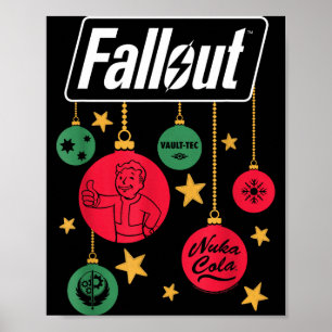 Fallout Logo Christmas Ornaments Video Game  Poster