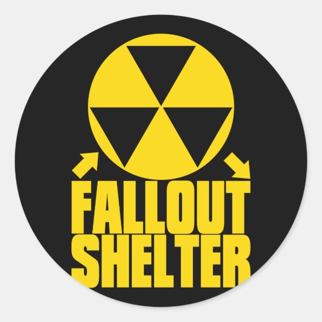 Fallout_Shelter Classic Round Sticker (Front)