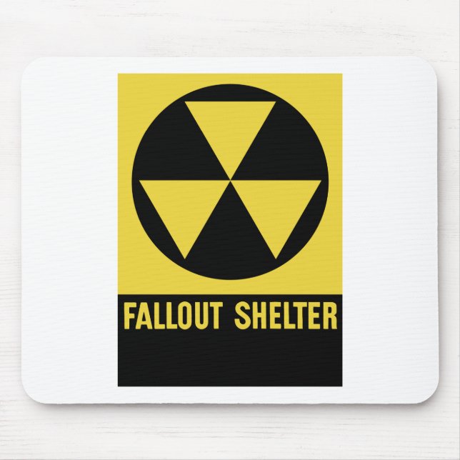 Fallout Shelter Sign Mouse Pad (Front)