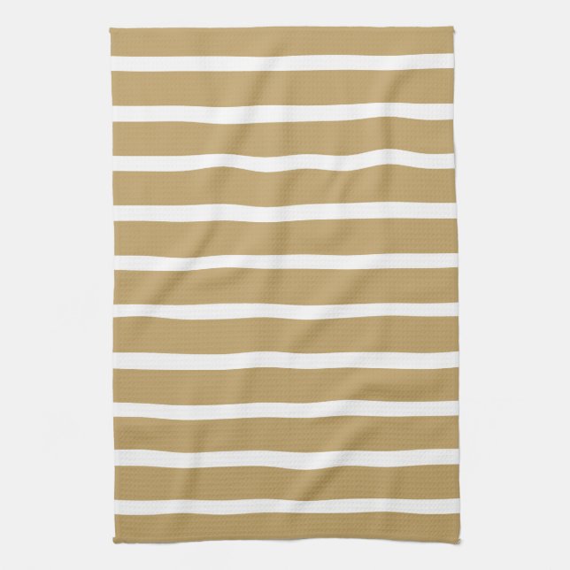 Fallow Neutral Stripes Tea Towel (Vertical)