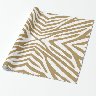 Fallow Neutral Zebra Wrapping Paper