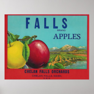 falls apples poster