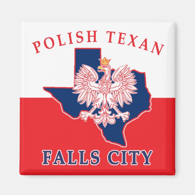 Falls City Polish Texan Magnet (Front)