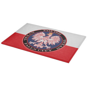 Falls City Round Polish Texan Cutting Board