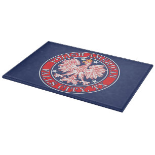 Falls City Texas Polish American Eagle Cutting Board