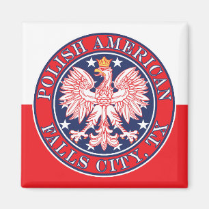 Falls City Texas Polish American Eagle Magnet