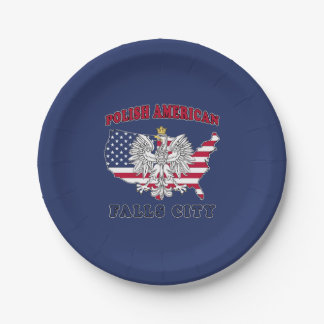 Falls City Texas Polish American Paper Plate