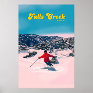 Falls Creek Australia Ski Resort Travel Poster