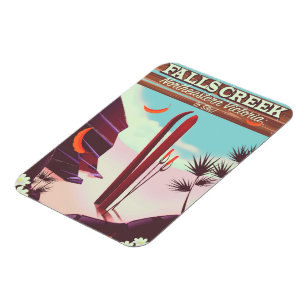 Falls Creek, Northeastern Australia Ski poster, Magnet