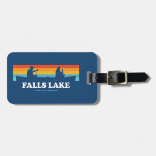 Falls Lake North Carolina Canoe Luggage Tag