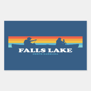 Falls Lake North Carolina Canoe Rectangular Sticker