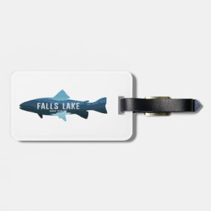 Falls Lake North Carolina Fish Luggage Tag