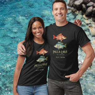 Falls Lake North Carolina nautical fish clothing T-Shirt