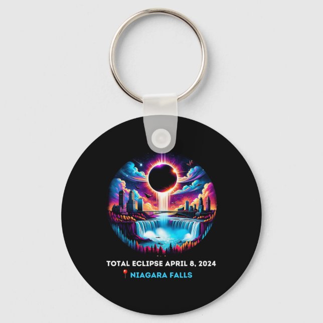 Falls New York Ny Total Solar Eclipse April 81  Key Ring (Front)