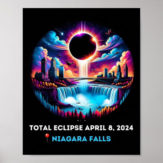 Falls New York Ny Total Solar Eclipse April 81  Poster (Front)