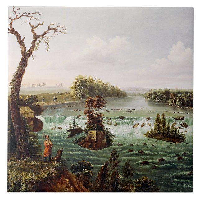 Falls of Saint Anthony by Henry Lewis Ceramic Tile (Front)