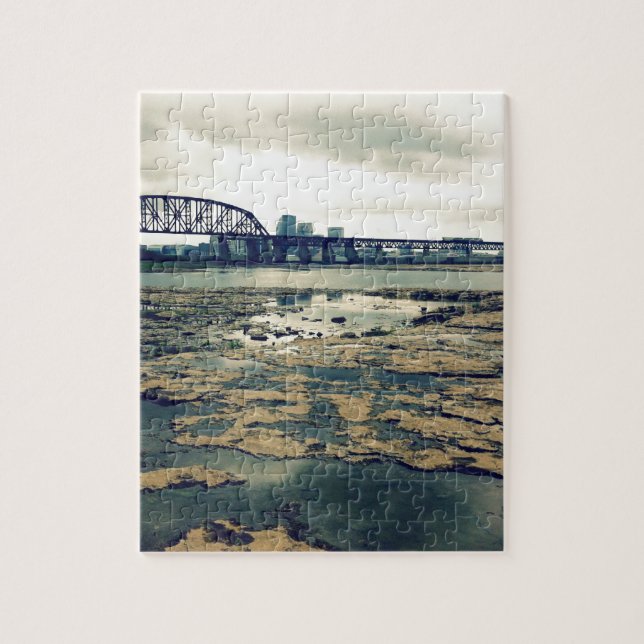 Falls of the Ohio Fossil Beds at Dusk Jigsaw Puzzle (Vertical)