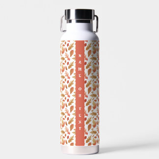 Falls to Nature Autumn Leaves Earthy Sweet Pastel Water Bottle