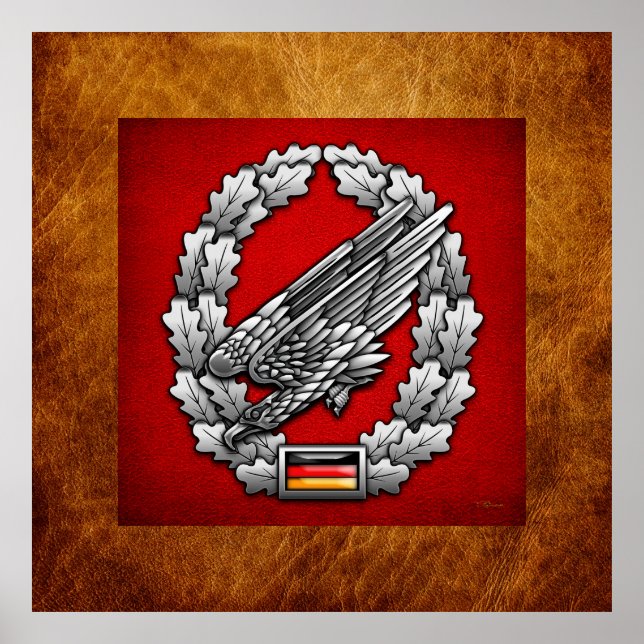 Fallschirmjägertruppe Barettabzeichen Poster (Front)