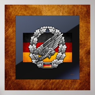 Fallschirmjägertruppe Barettabzeichen Poster